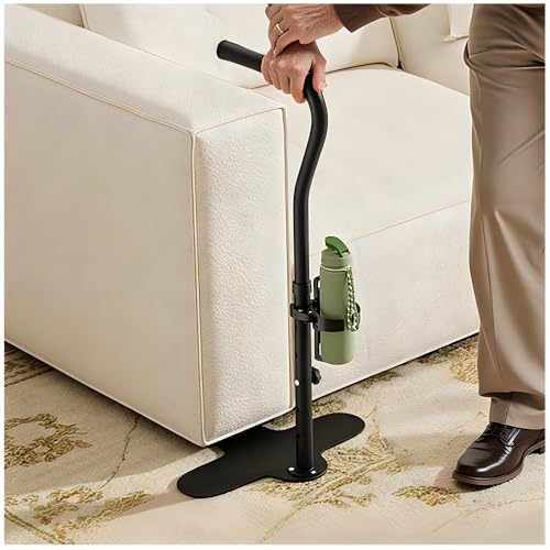 Ayuda de pie para ancianos y barra de apoyo de seguridad para sofa con portavasos