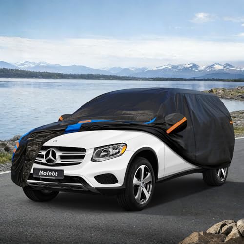 Image of Custom Fit SUV Car Cover for Mercedes Benz GLC300 GLC350e GLC43 63 (2016-2026), Upgraded Waterproof All Weather Outdoor Cover with Driver Door Zipper & Mirror Pockets, UV /Snow /Dust Protection