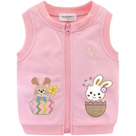 Mud Kingdom Rabbit Embroidery Cotton Gilet Cover