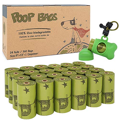 Vitervi Dog Poop Bags, Extra Thick Strong 100% Leak Proof, Scented, Eco-Friendly Doggie Waste Bags with Dispenser