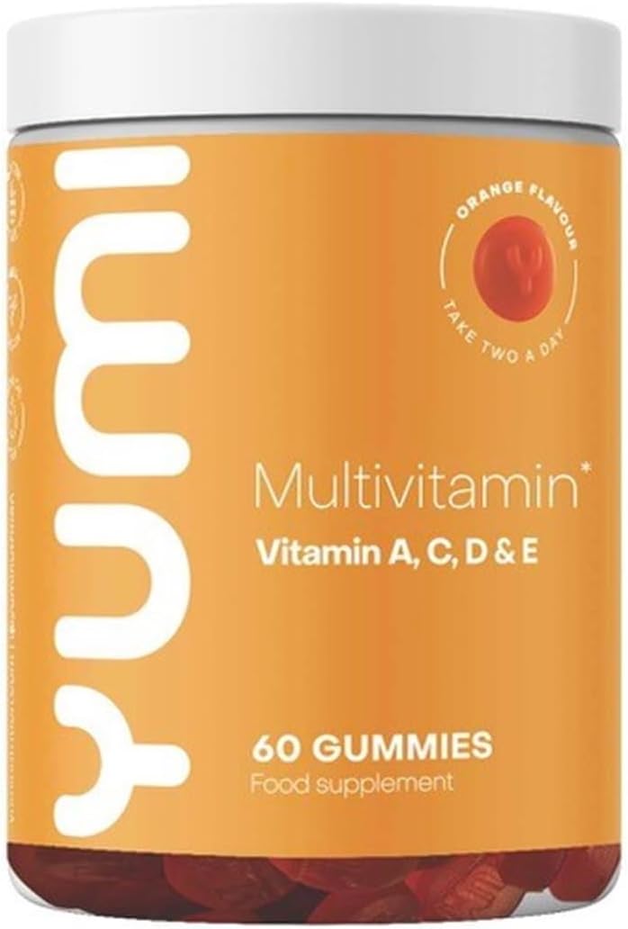 All Day Energy Multivitamin Gummies with Vitamins A, C, D & B6 for Energy, Immune & Nervous System Support, Supports Reduction of Tiredness & Fatigue, Orange Flavour, 60 Vegan Gummies