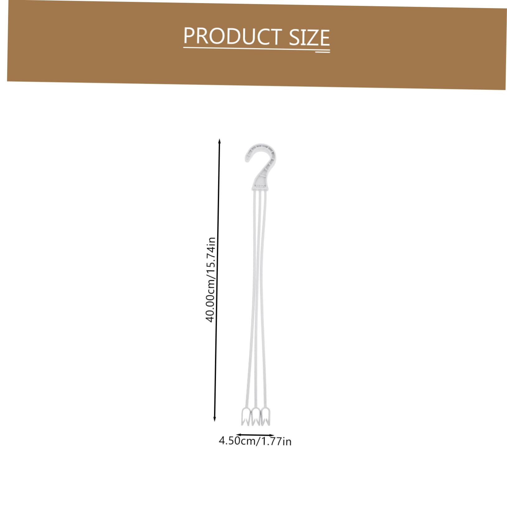 Abaodam Crochet pour Pot de Fleurs Blanc en Plastique, 50 Pièces