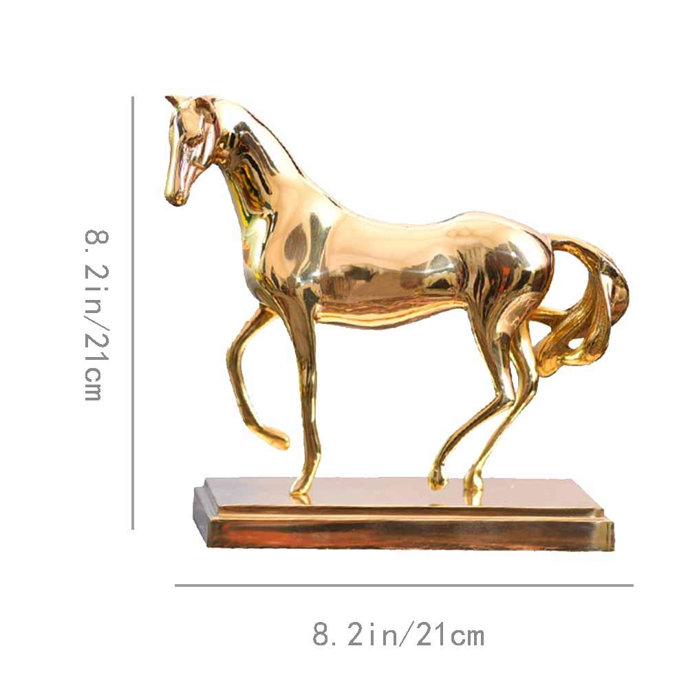 馬オブジェクト表面金銅 Amazon.co.jp: 純粋な銅の馬の装飾品の馬、成功への馬、黄金の光の豪華