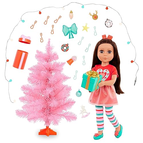 Muñeca y set de árbol navideño 14 pulgadas miniatura 1