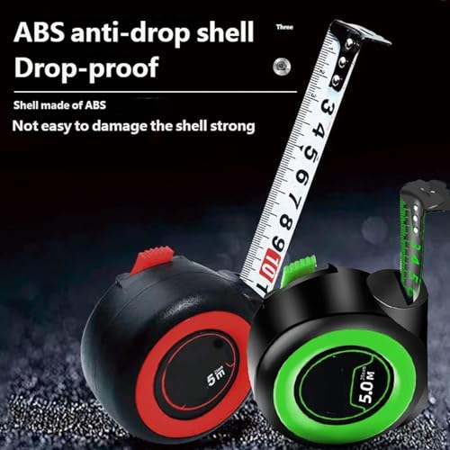 Cinta métrica fluorescente 5M resistente ABS miniatura 6