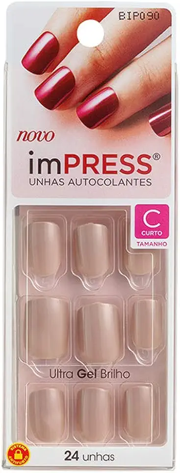 Unhas Autocolantes Impress Color Curto Girlie Girl, Kiss New York