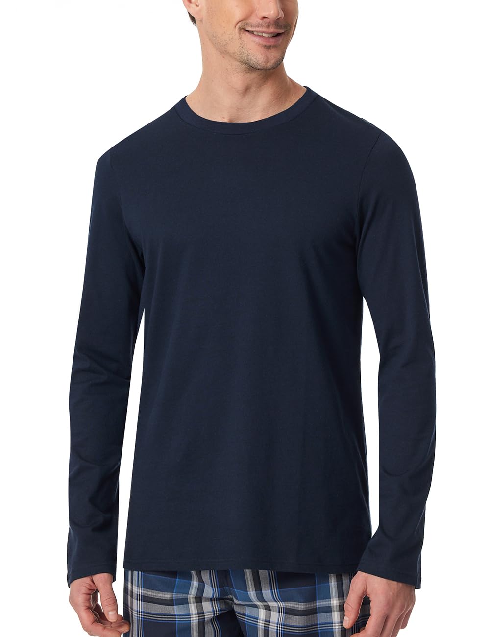 Schiesser Herren Schlafshirt Langarm – Bio-Baumwolle-Mix + Relax