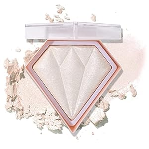 Face White Highlighter Makeup Palette Shimmer Contour Powder Waterproof Long-Lasting, Brightens Face Complexion Contour Illuminator Highlighters Blush Powder Makeup Palette – 01 Pearl White