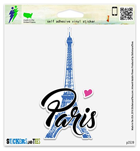 Amazon.com: Paris Eiffel Tower Cute Vinyl Car Bumper Window