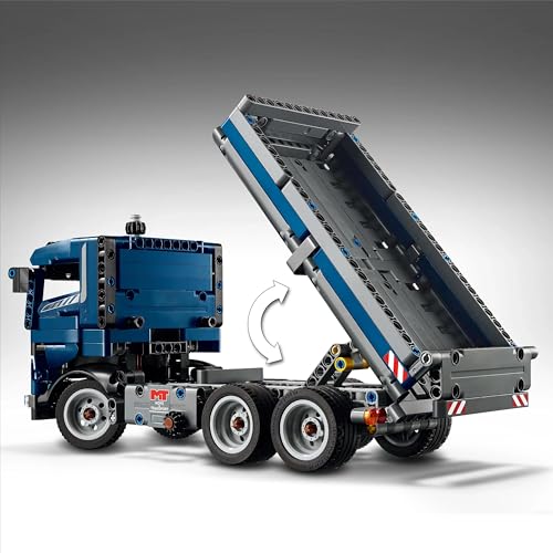 Image of LEGO Technic Tipping Dump Truck Toy, Blue Construction Vehicle Set 42203 Building Blocks Toys for 9+ Gift for Boys and Girls