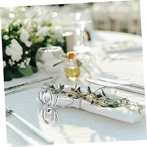 NOLITOY 6 Pçs Porta-Guardanapos Para Mesas Decorações De Casamento Preto Adornos Para Mesa De Anéis