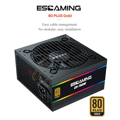 Fuente de alimentación ATX 750W 80 Plus Gold no modular miniatura 5