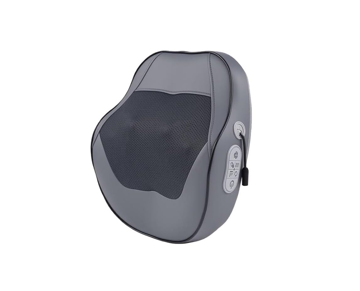 Neck Massager with Heat Therapy, 3D Kneading Cushion for Neck, Shoulders, Back & Legs, 400g, Grey, Deep Pain Relief-image-29