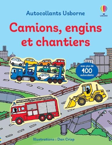 Camions, engins et chantiers - Premiers autocollants - Volume combiné - Dès 3 ans