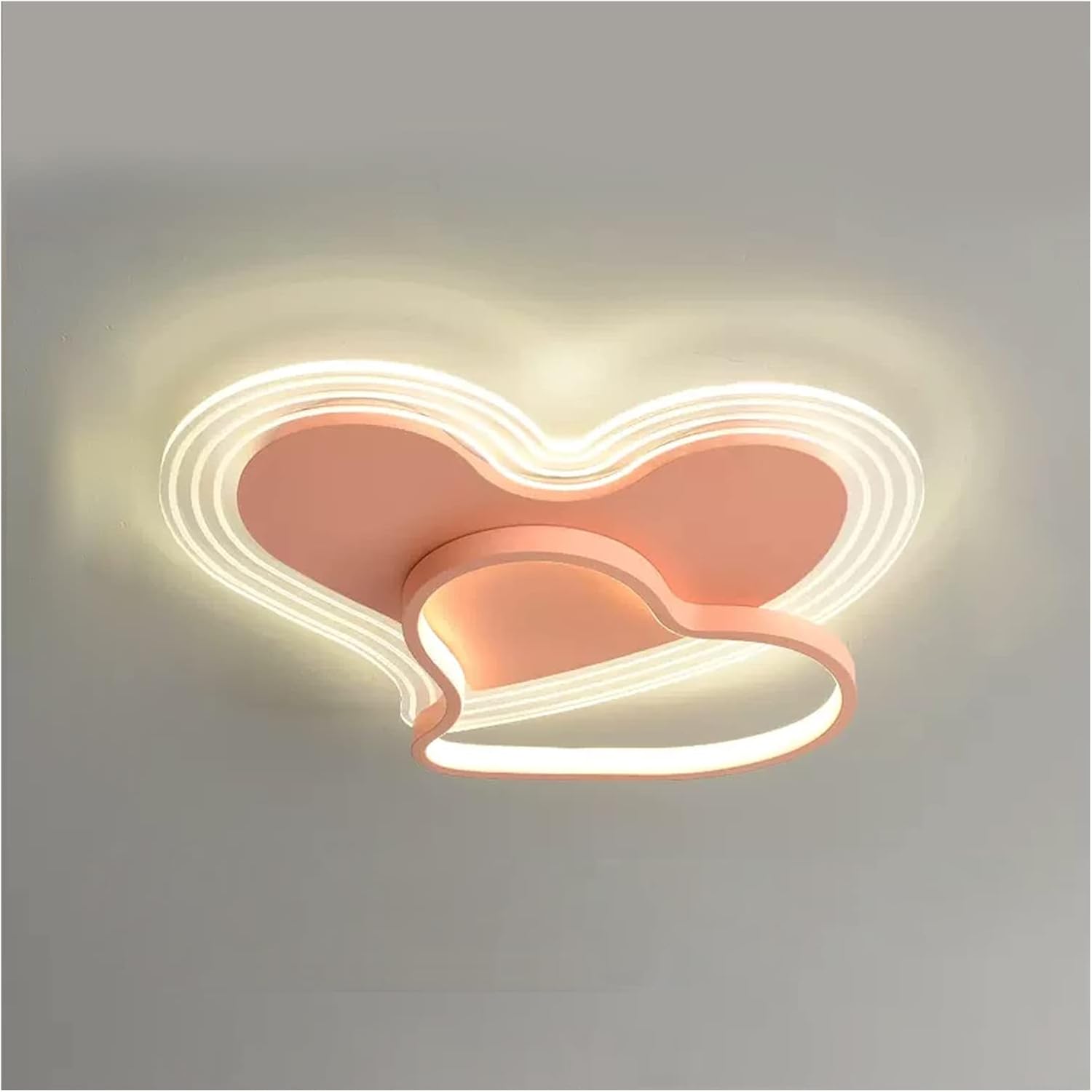 luz de techo blanca Luz del dormitorio principal, lámpara de techo moderna simple en forma de corazón, luces de la sala de bodas for niñas, lámparas y linternas blancas creativas lámpara para sala de