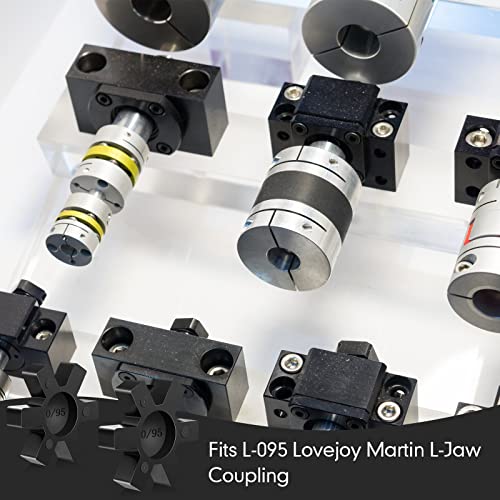 Flexible Nbr Rubber Spider Insert Solid Spider Center Inserts Suitable For L Jaw Coupling Set, Black (4 Pcs, L095) #TOP5