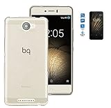 TD24H Funda TPU para BQ Aquaris U/U Lite 100% Transparente + Protector Pantalla 9H