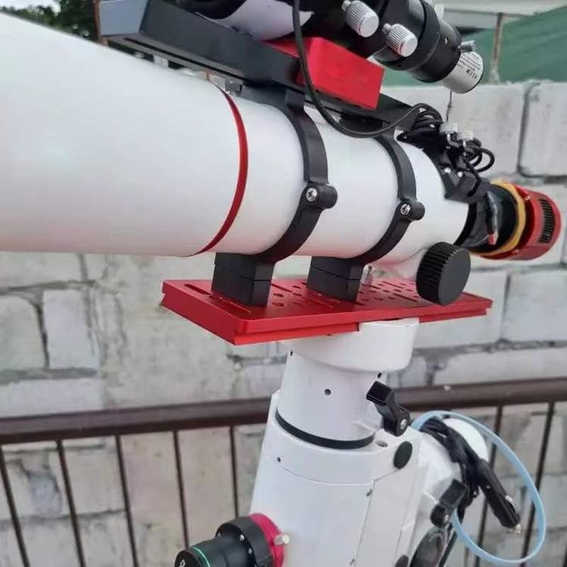 Plat large de 304mm rouge et silver pour structure astronomique stable