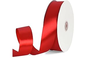 TONIFUL 1-1/2 Inch (40mm) x 100 Yards Red 4cm Satin Ribbon