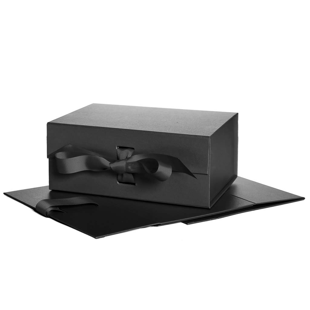 2 Black A5 Easy Assembly Reinforced Gift Hamper Presentation Boxes