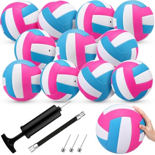 Image of Vinsot Size 5 Recreational Volleyball with Air Pump | Soft Volleyballs for Outdoor Indoor Waterproof Volleyball Ball Bulk for Beach Gym Training Swimming Pool