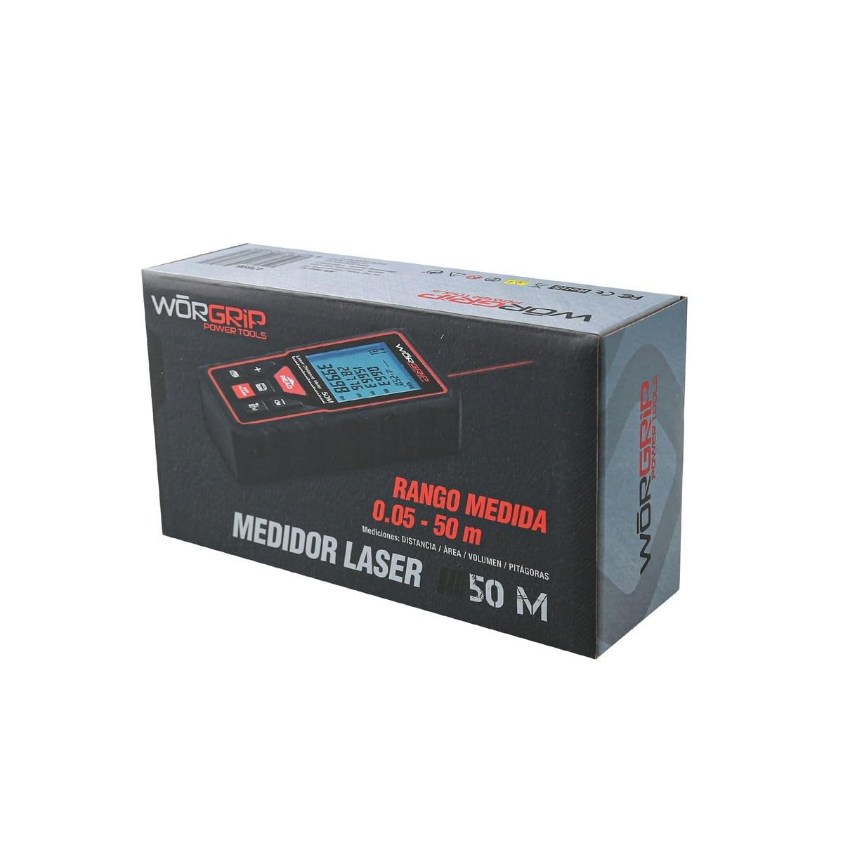 Medidor laser 50m multifuncion worgrip