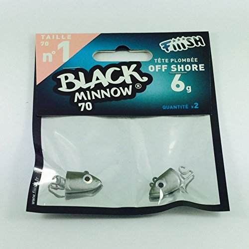 FIIISH Black Minnow 2 - Señuelo de Vinilo para Pesca (Need to be reviewed, Need to be reviewed, Packs), Color Plateado, Talla 6 g