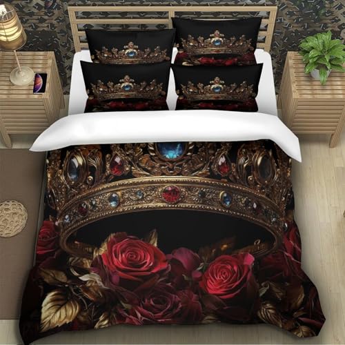 Housse de couette Couronne Royale effet 3D confortable - 5