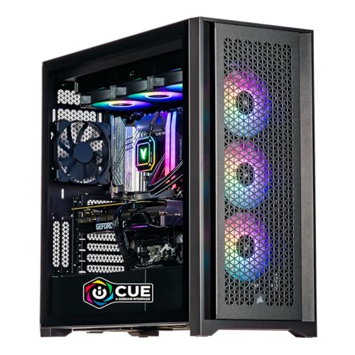 Image of Velztorm iCUE Certified Aciex Custom Built Gaming Desktop PC (Intel i9-13900K, GeForce RTX 5090, 64GB DDR5, 2TB PCIe SSD, RGB Fans, 360mm AIO, 1000W PSU, WiFi 6, Bluetooth 5.2, RJ-45, Win 11 Home)