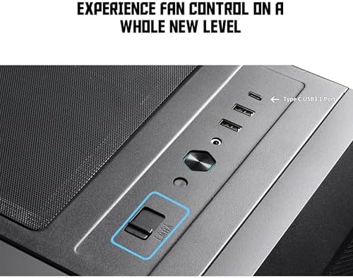 Lian Li LANCOOL II MESH C Performance E-ATX Mid Tower Case with 4mm Tempered Glass and 2 x 140mm Front PWM Fans & 1 x 120 Rear Fan - Black (LAN2MPX)