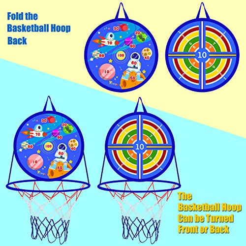 14" Dart Board For Kids, Basketball Hoop For Kids Toddlers, Sports & Outdoor Play Toys, Kids Toys, Boy Toys, Birthday Gift Toy For 3 4 5 6 7 8 9 10 11 12 Year Old Boys Girls, Easter Gifts Party Favors #TOP4