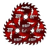 AugTouf 4-1/2' 24T with 5/8' Arbor Circular Saw Blade for Cutting Wood, Plastic and Wood Composite...