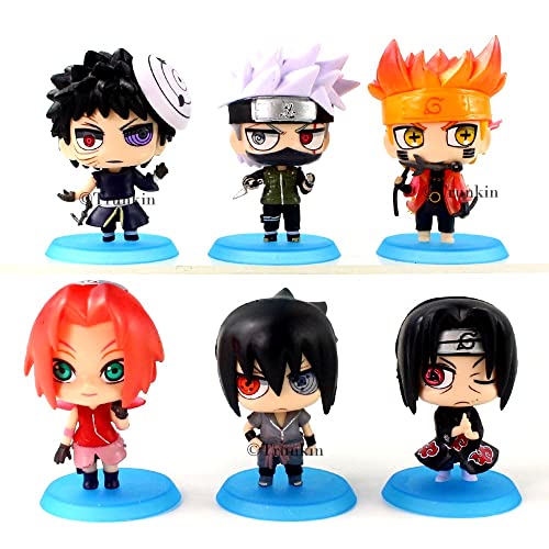 Image of Trunkin Anime obita Kakashi Sasuke Itachi Figurines Anime weeb Manga Collectible Action Figure Toys Set I