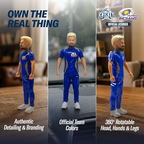 Image of Action Figure, IPL Edition 360 Rotatable Head, Cricket Player for Fans & Collectors (7 Inch Hardik Pandya Blonde Hair)