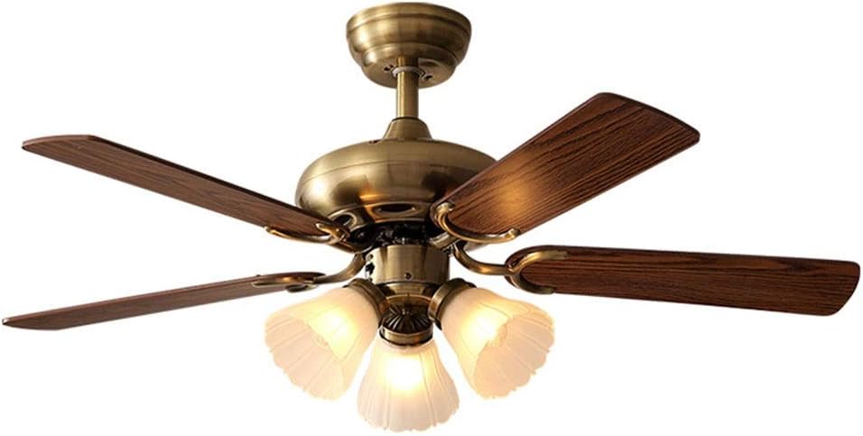 Nordic Modern Ceiling Fan with Light Invisible Fan Light LED Modern Chandelier Fan with Wooden Fan Blades and Remote Control 42"