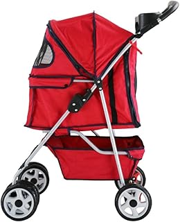 Carrinho de passeio para cachorro, gato, cachorro, gato, carrinho de passeio, carrinho de bebê, suspensão, grande, giratório, 360 graus, porta-copos, cesto de armazenamento, carga, dentro, 20 kg, rede, janelas (B)