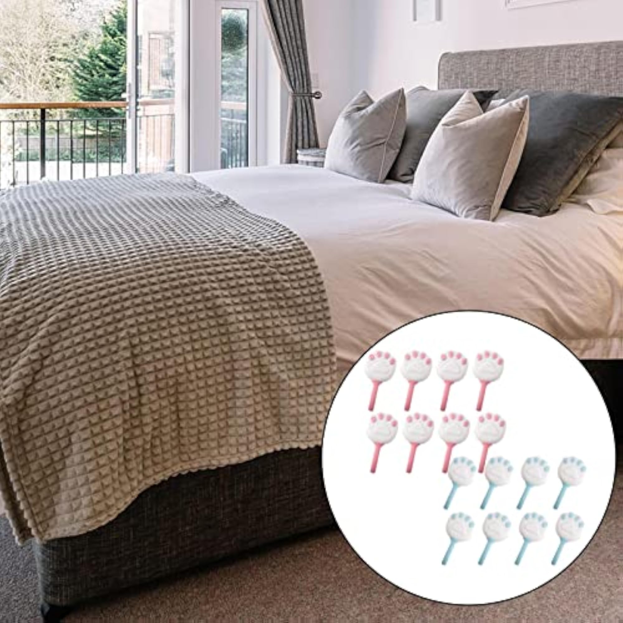 8Pcs Non-Slip Quilt Fixer Clip, Holder Fastener for Bed