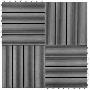 ZHOUMIN Tegels voor plafond, 22 stuks, 30 x 30 cm, 2 m², van WPC grijs, tegels voor plafond, tuintegels van PC, tegels voor buiten, tegels