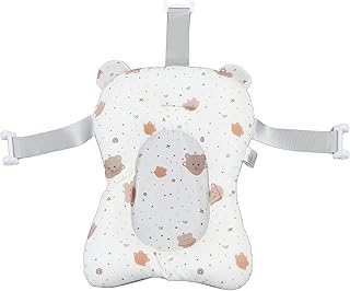 Tapete de banho antiderrapante para bebê, almofada de banho de bebê, almofada de banho de bebê, almofada de banho macia de secagem rápida, leve para sentar e deitar para bebês recém-nascidos, almofada de assento de banho de bebê (branco)