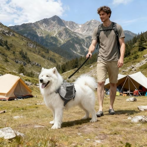 Mochila para perros ajustable con arnés portátil para razas pequeñas y medianas 4