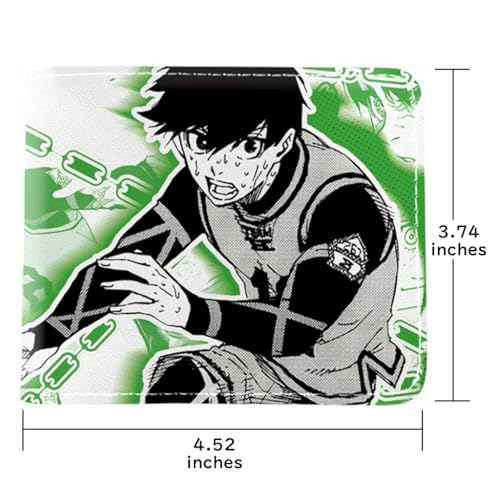 Blue Lock Wallet for Men Women Anime Bifold Wallet Blue Lock Purse Card Holder Seishiro Nagi (A-Meguru Bachira)3