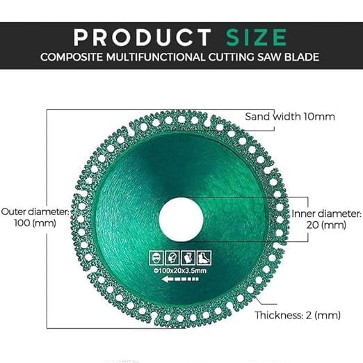 Miniatura 2 de Discos indestructibles de 4 pulgadas, disco indestructible para amoladora angular, hoja de sierra de corte multifuncional compuesto de disco