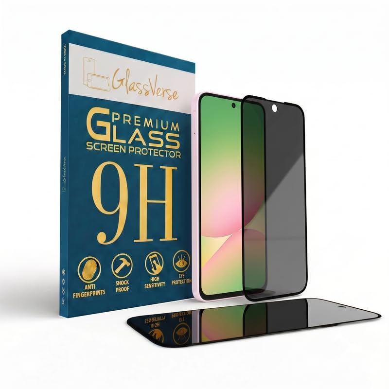 Image of GlassVerse Ultra Privacy Tempered Glass For Samsung Galaxy A27 5G (Pack Of 2) with Free Installation Kit. Edge To Edge. (In-Screen FingerPrint Lock will not work with the Privacy Guard) - 6.7 inch