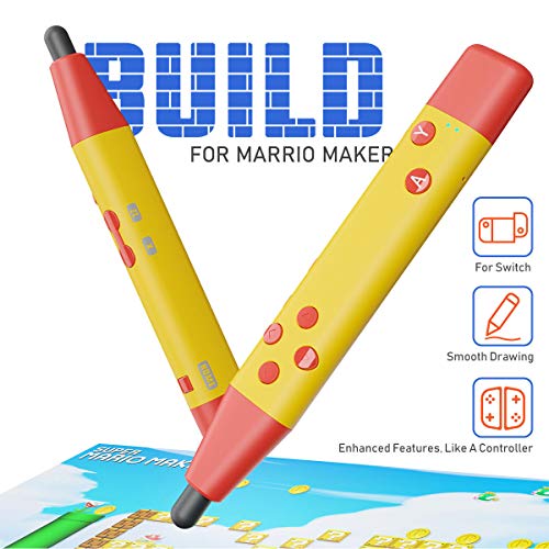 IFYOO Stylet tactile compatible avec Super Mario Maker 2 et autres jeux à écran tactile, compatible avec Nintendo Switch, Switch Lite jaune
