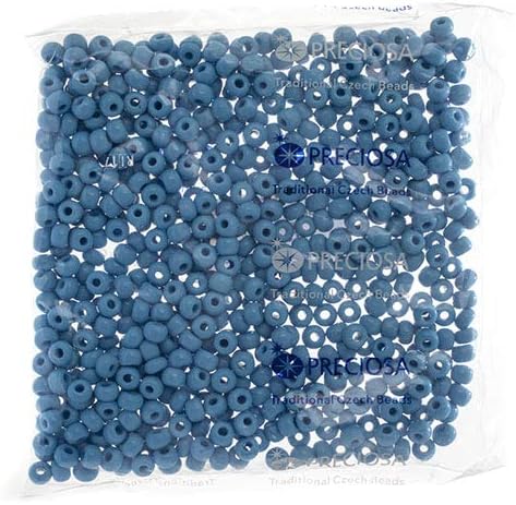 Preciosa Czech Seed Beads 32/0 (8mm) Opaque Turquoise Blue - 250g Bulk Bag Beads for Jewelry Making and Crafts