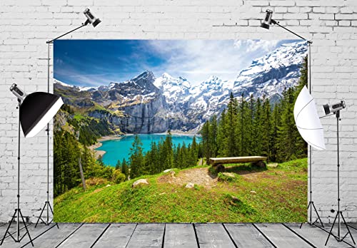 Fondo Fotográfico BELECO 5x3ft Montaña y Lago miniatura 2
