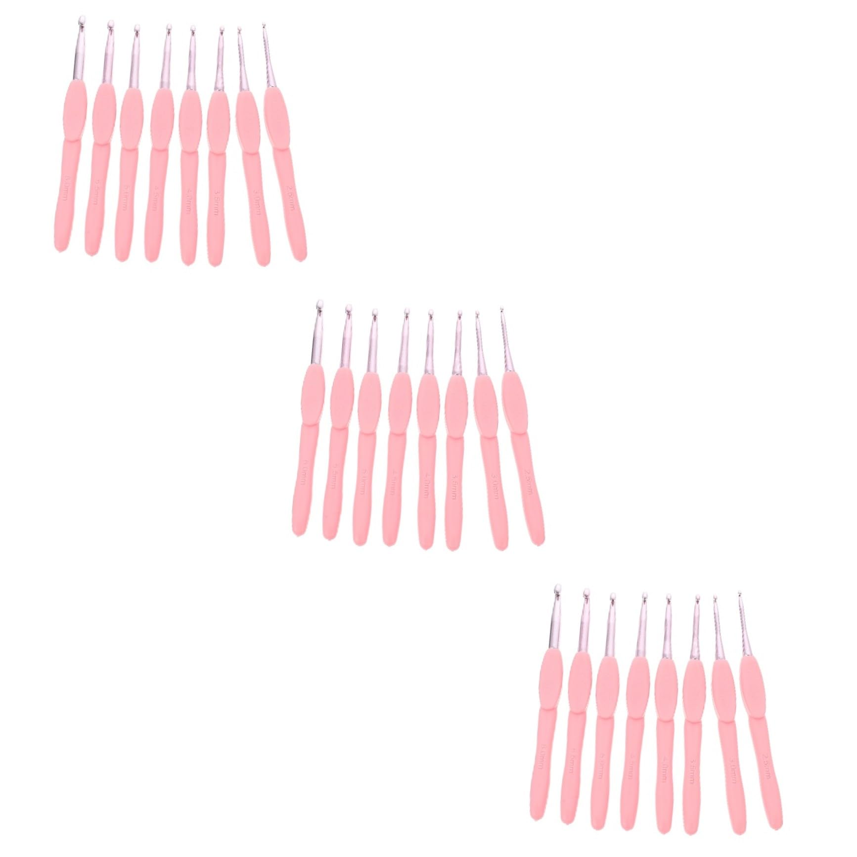 NUOBESTY 24pezzi Uncinetti Con Manico Ergonomico Strumenti Per Maglieria e Uncinetto Per Principianti e Esperti Comfort Ottimale Per Mani e Polsi