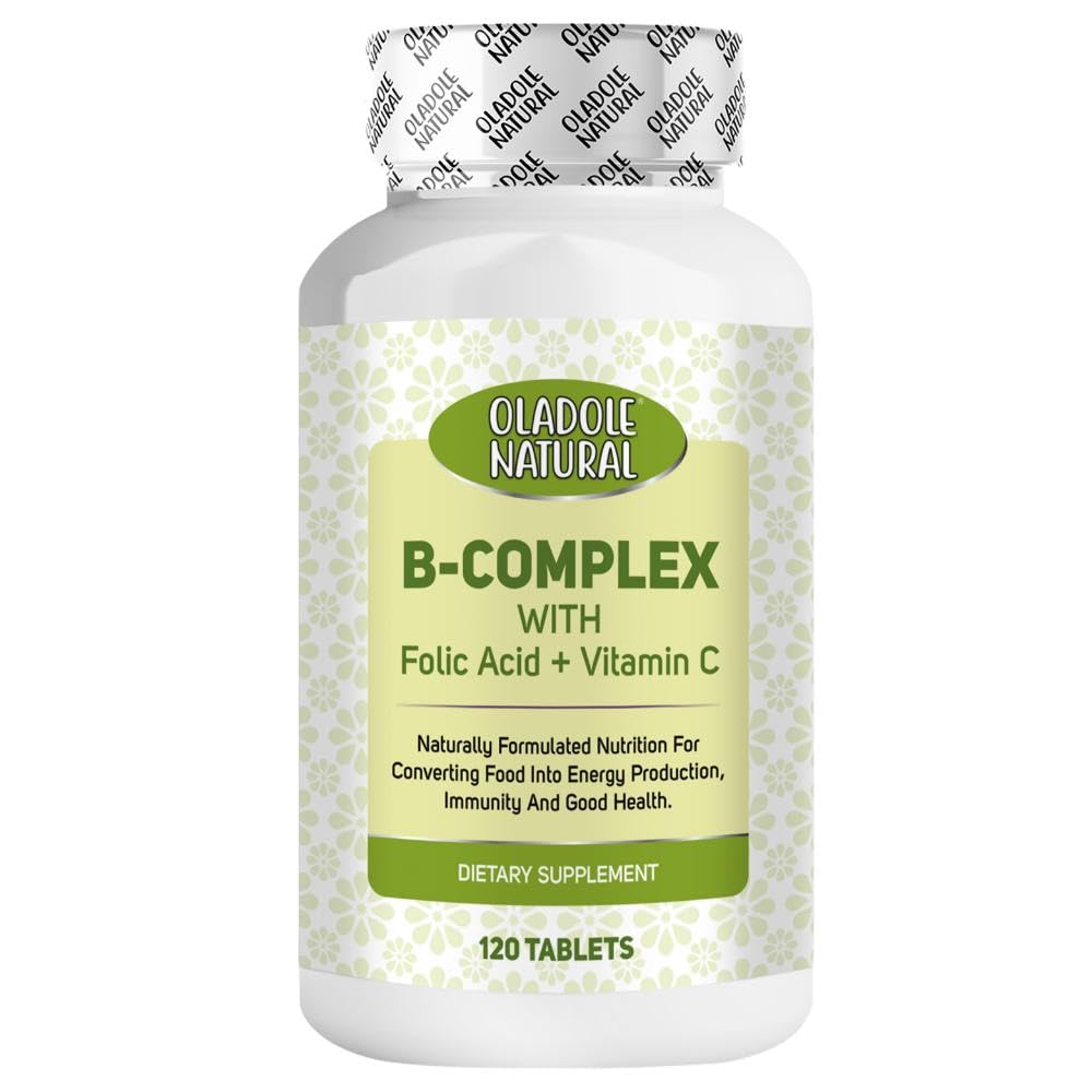 B-Complex With Folic Acid & Vitamin C- 120 Tablets | Essential B Vitamins For Cell Health, Energy Boost, Immune Support, Metabolism & Prenatal Support | Non-GMO, Gluten-Free