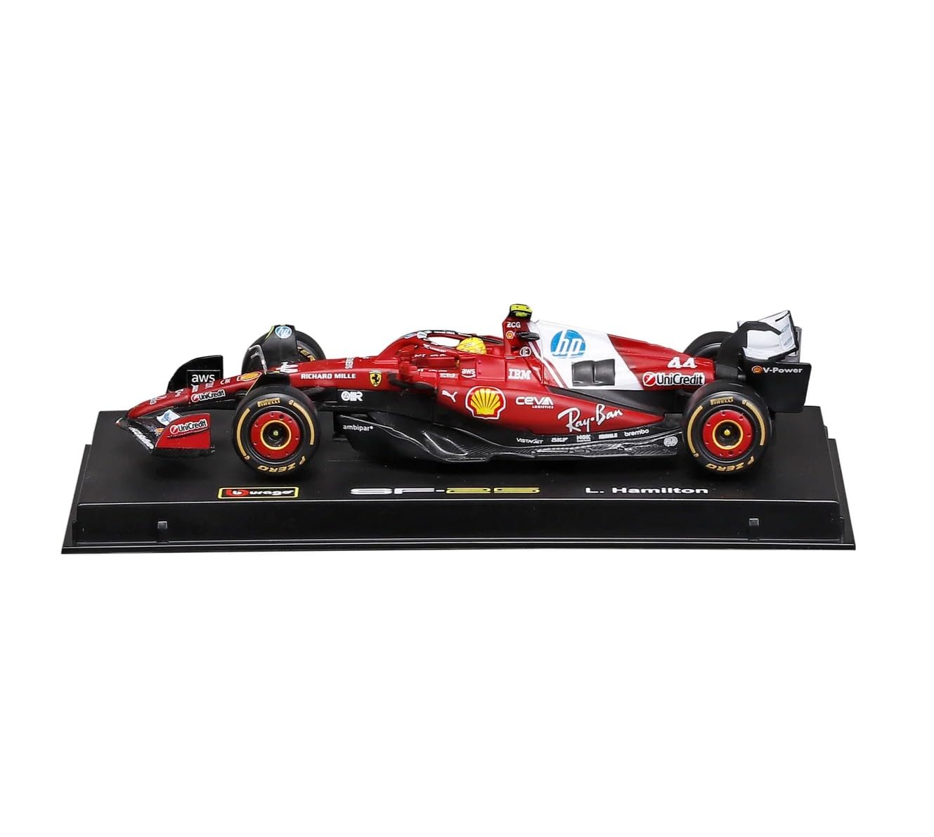 Amazon | ブラーゴ 1/43 フェラーリ F1 SF-25 ＃44 ルイス・ハミルトン