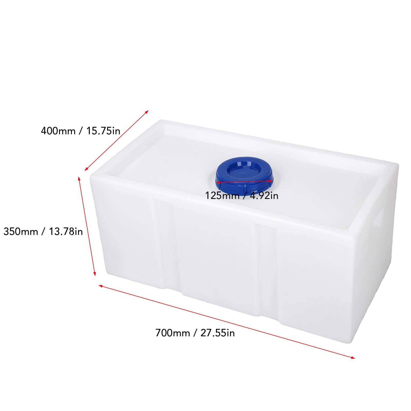 banapoy Wohnmobil-Wassertank, 21 Gallonen, 750 X 400 X 350 Mm, Großes Fassungsvermögen, Trinkbarer Frischwasserspeicher Zum Trinken, Kochen, Reinigen, Duschen, für Anhänger, LKW